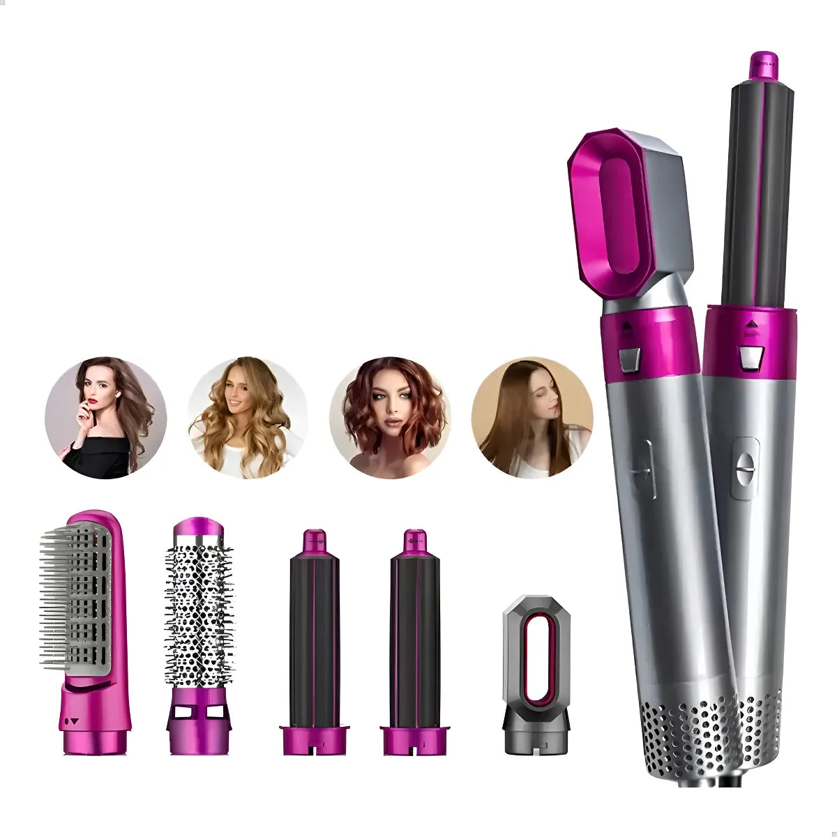 Rizadora 5 En 1 Cepillo Secador De Pelo 2