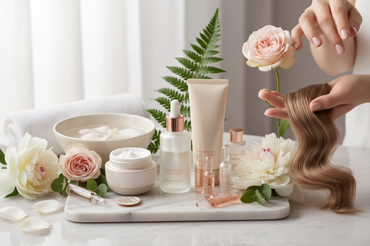 GENERAME UN VIDEO QUE TENGA QUE VER CO EL CUIDAO DEL PELO Y CUIDADO DE LA PIEL QUE TENGA QUE VER CON BELLEZA